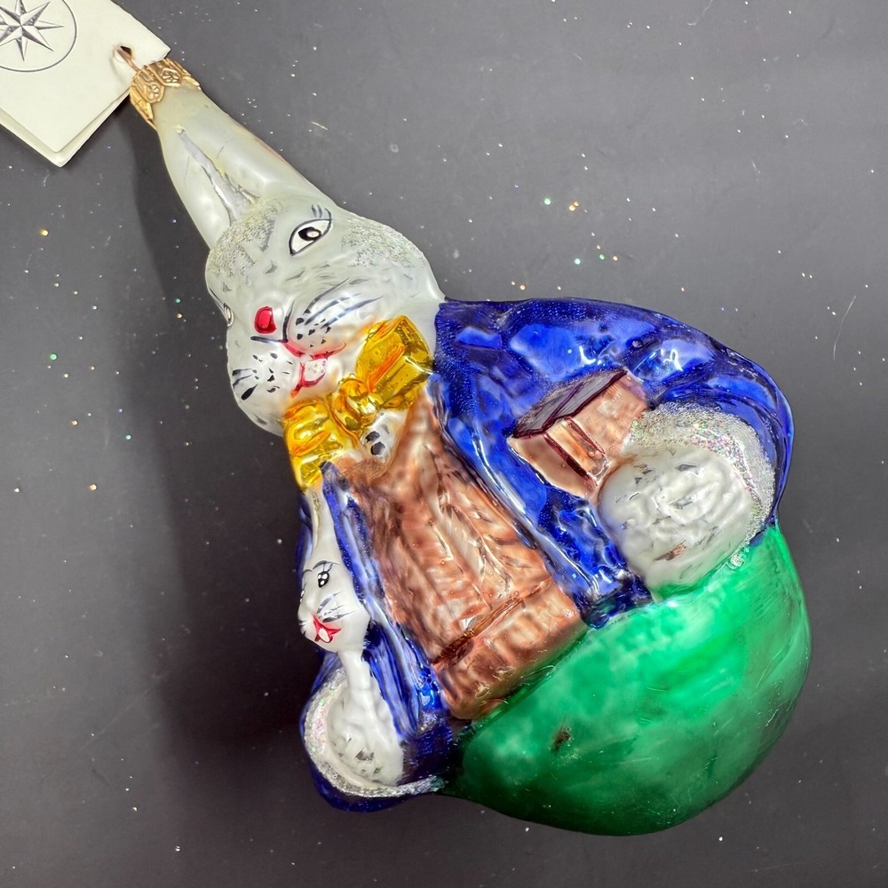 1996 CHRISTOPHER RADKO PROFESSOR HARE 6" ORNAMENT 96-144-0 EASTER BUNNY